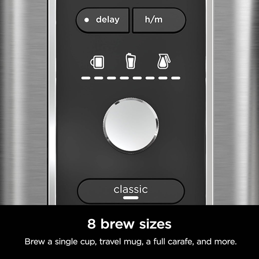 Ninja Hot & Iced XL Coffee Maker with Rapid Cold Brew, 4 Brew Styles, 8 Sizes Small Cup to Travel Mug, Single-Serve Coffee Brewer, 12-Cup Carafe, Permanent Filter, Removable Reservoir, Black, CM371 wourant