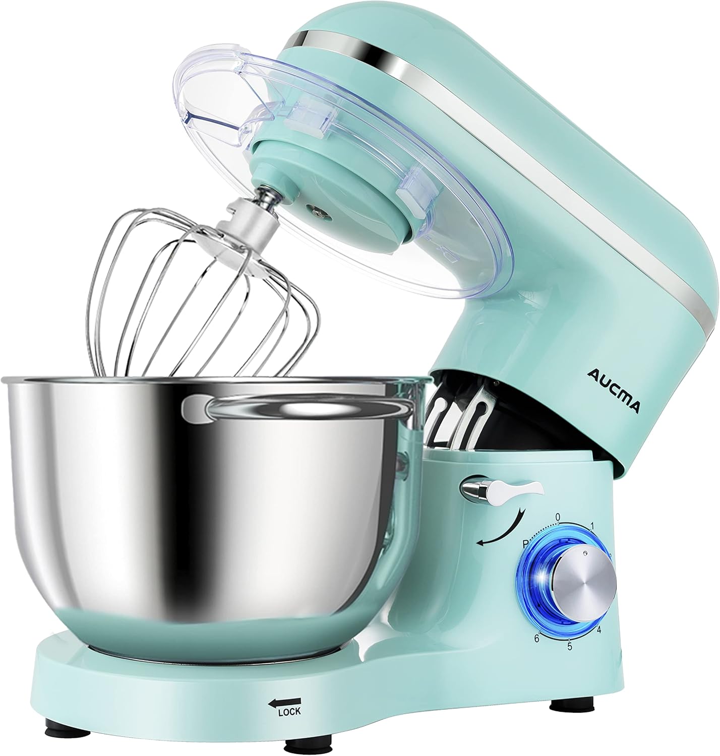 Aucma Stand Mixer,6.5-QT 660W 6-Speed Tilt-Head Food Mixer, Kitchen Electric Mixer with Dough Hook wourant