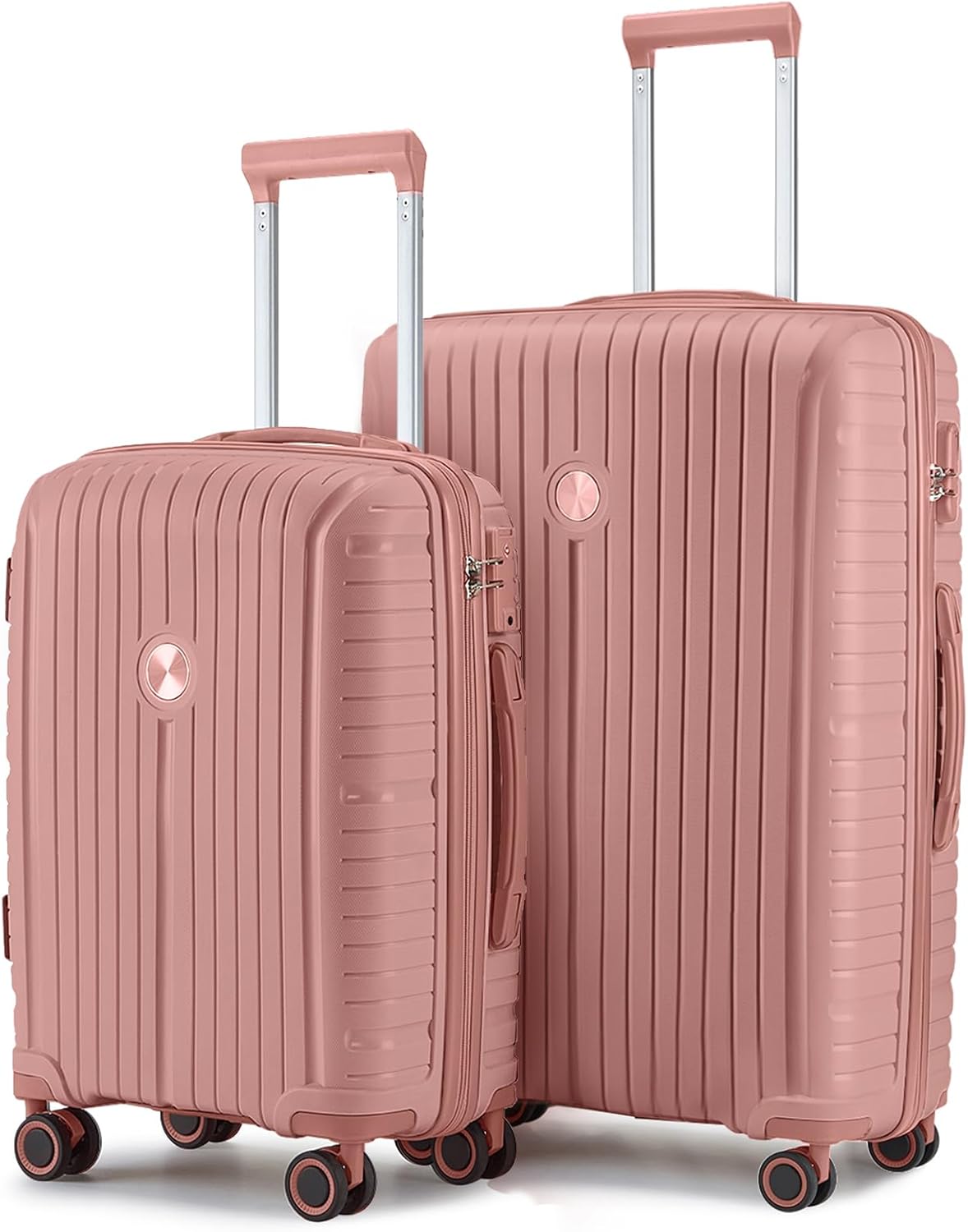 5-piece PP hardshell lightweight travel carry-on luggage set with dual spinner wheels and TSA lock wourant