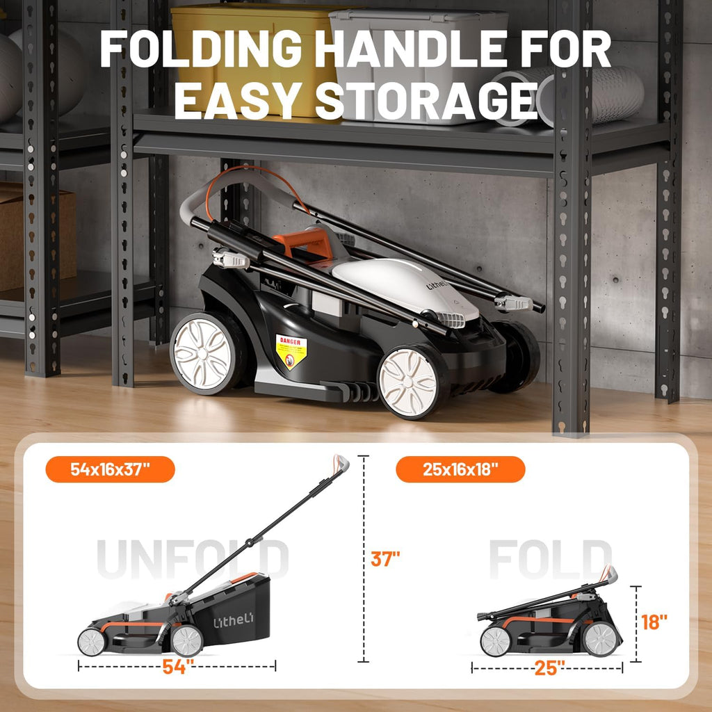 Litheli Cordless Lawn Mower 13 Inch, U20 Handy+ 20V Electric Lawn Mowers for Garden wourant