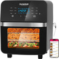 Nuwave Brio 15.5Qt Air Fryer/Oven quickly reheats, bakes, and dehydrates food with a temperature control range of 50°-425°F 1800W. wourant