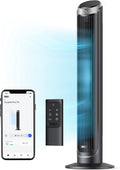 DREO Smart Tower Fan for Bedroom, Standing Fans for Indoors, 90° Oscillating, 26ft/s Velocity Quiet Floor Fan with Remote, 12H Timer, Voice Control Fans for Indoors, Compatible with Alexa woonhhop
