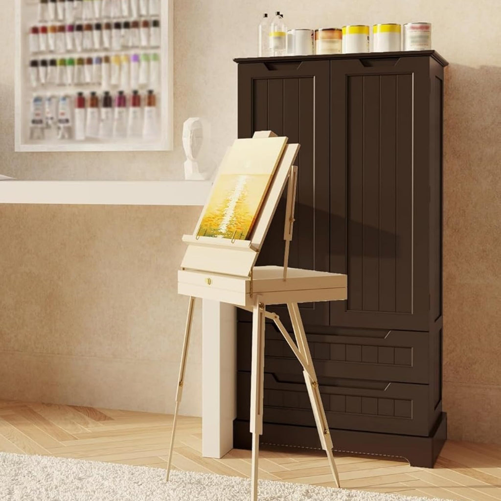 Gizoon Kitchen Pantry Cabinet with Drawers Freestanding Bathroom Storage Cabinet with Doors and Shelves, 47 Inch Small Pantry Cabinet wourant