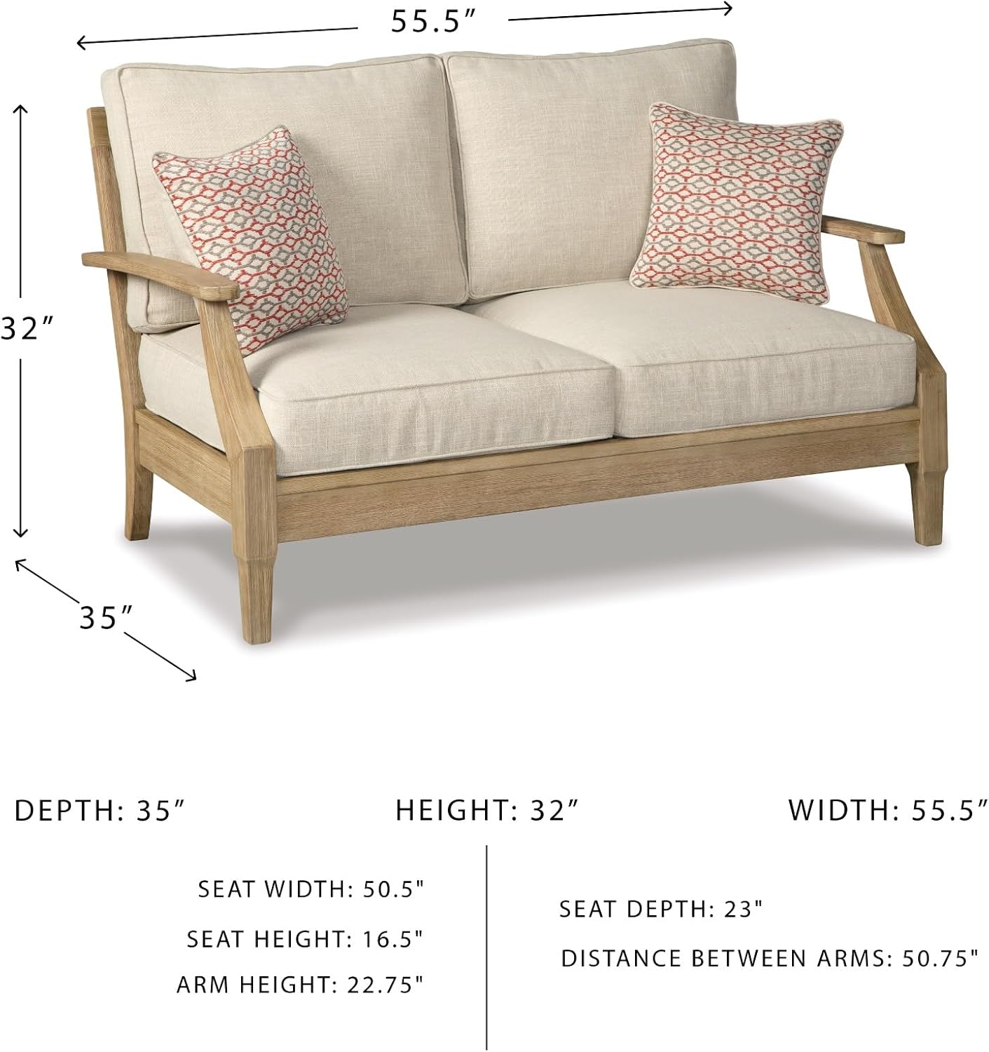 Coastal view outdoor terrace eucalyptus sofa wourant