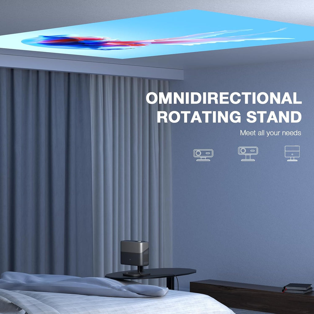 [Officially-Licensed APP & 2500 ANSI] 4K Projector with WiFi and Bluetooth,TOF Real-Time wourant