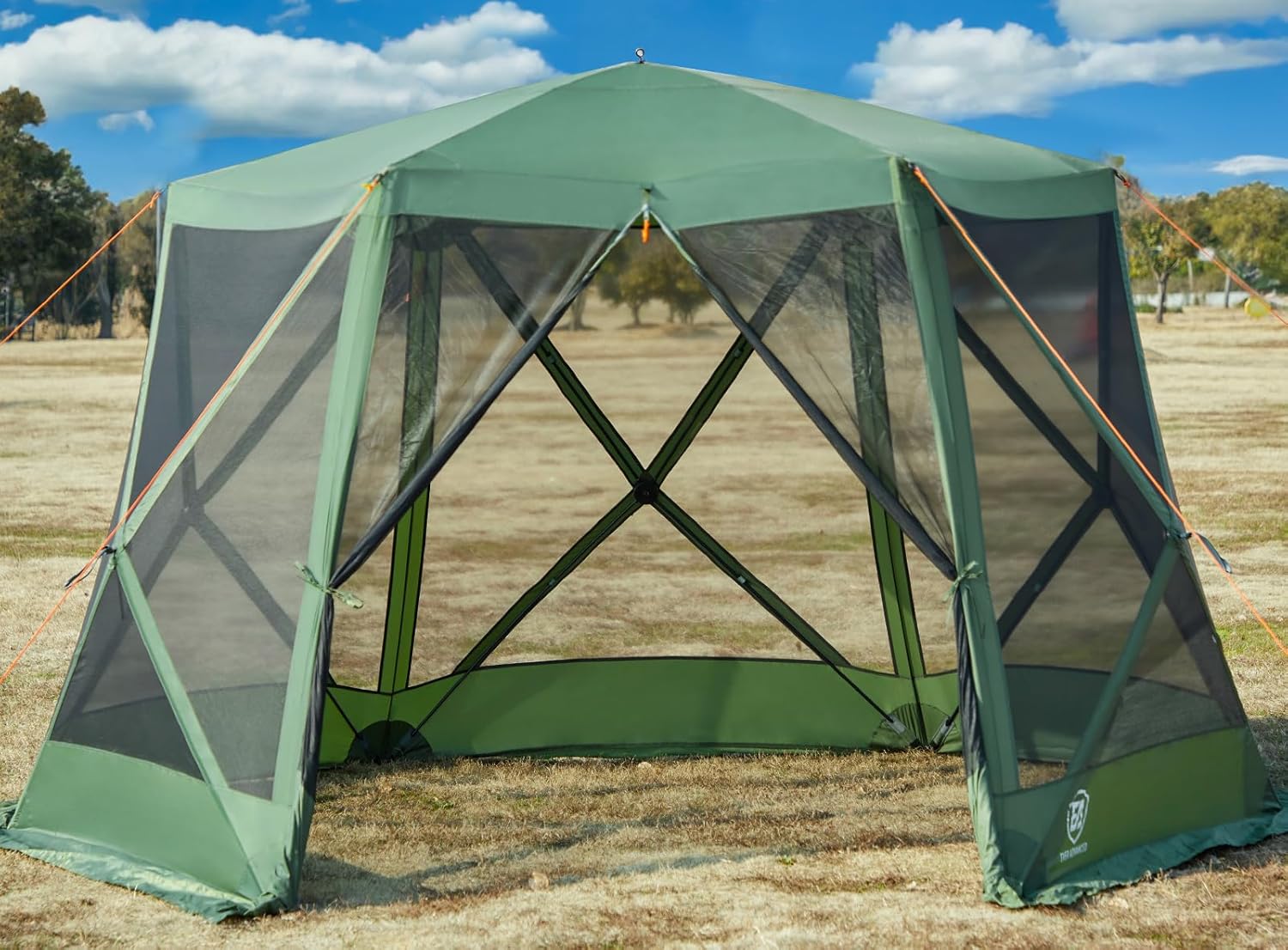 Pop up Screen House Tent for Camping 11.5 x 9.8 ft, Instant Screened Gazebo Canopy with Netting, Portable Shelter Enclosure wourant