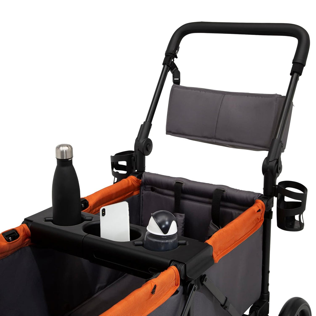 Jeep Sport All-Terrain Stroller Wagon by Delta Children - Includes Canopy, Parent Organizer, Adjustable Handlebar, Snack Tray & Cup Holders, Grey/Olive Green wourant