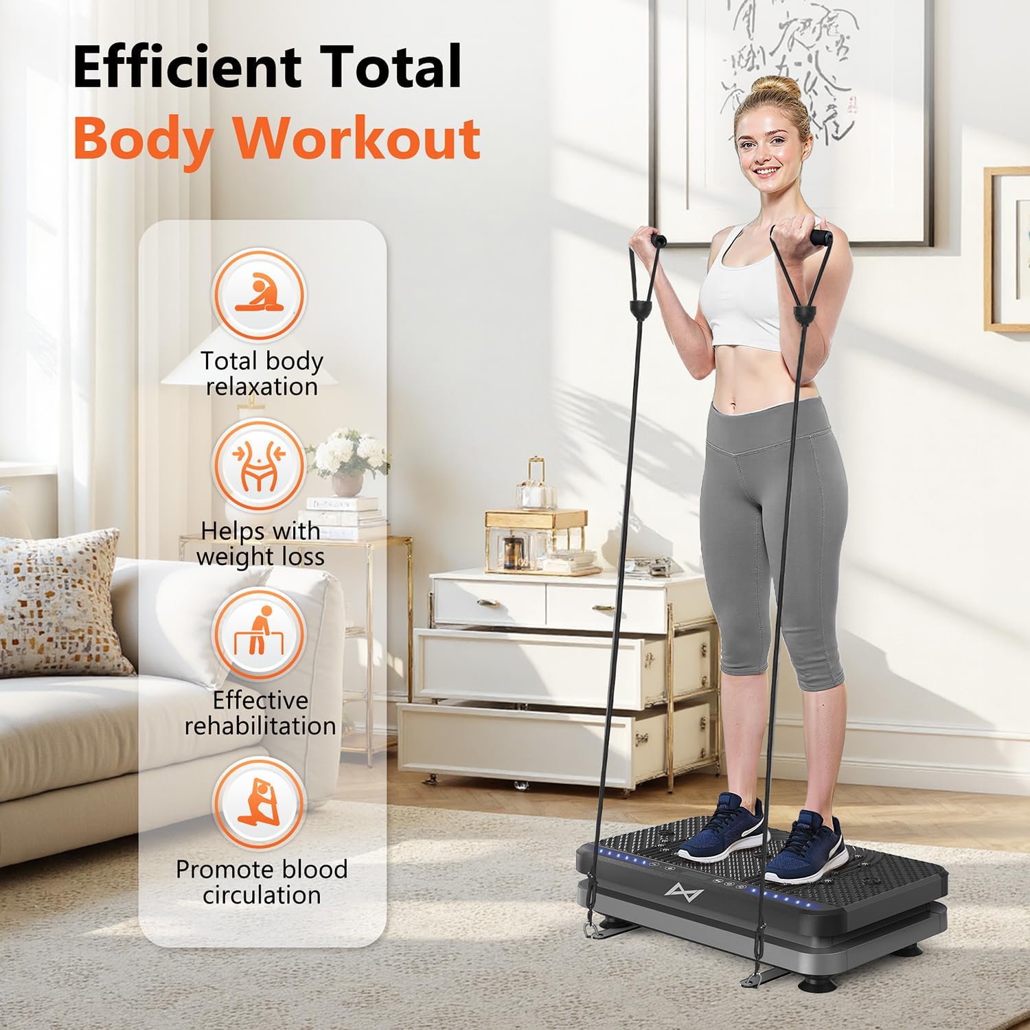 AXV Vibration Plate Fitness Platform Trainer Suitable for men and women to lose weight and burn fat at the gym wourant
