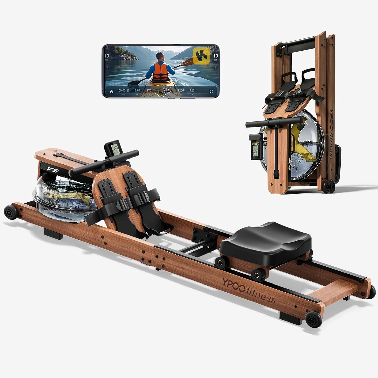 Rowing Machine for Home, 350 LB Capacity, 16-Level Silent Resistance, Magnetic Rowing Machines wourant