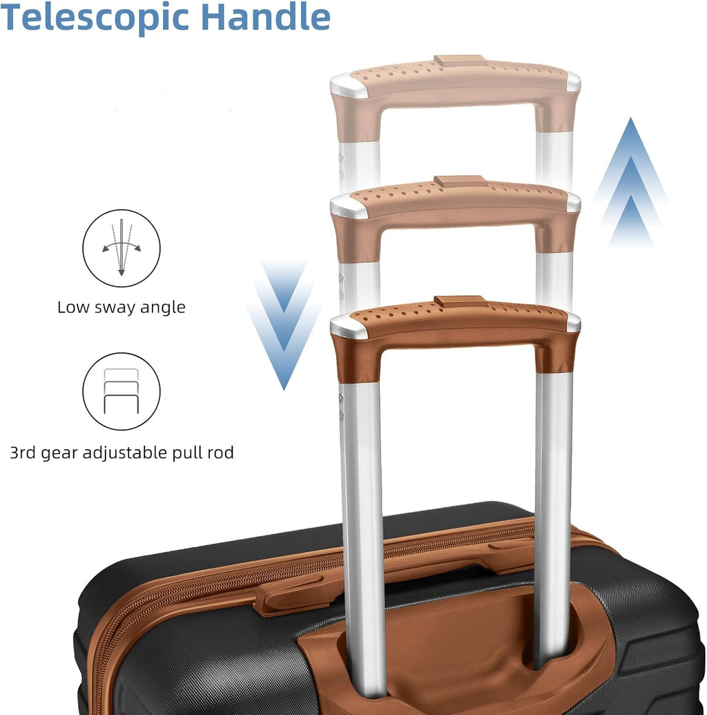 Luggage 6-piece hardshell expandable suitcase lightweight travel carry-on luggage set wourant