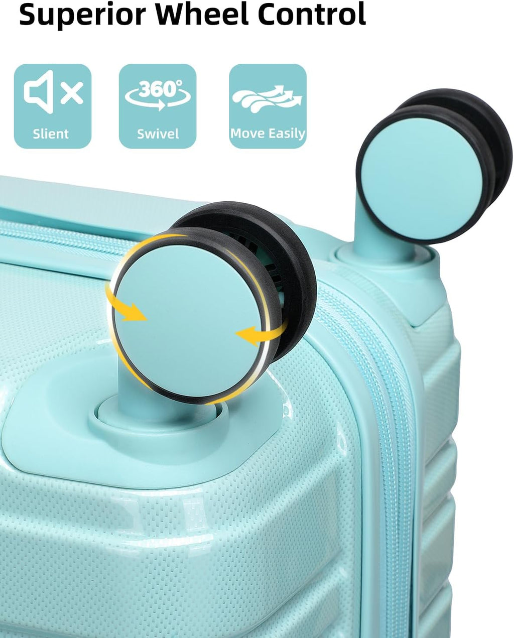 6-piece luggage set, expandable hardshell suitcase set with spinner wheels, lightweight rolling luggage set wourant