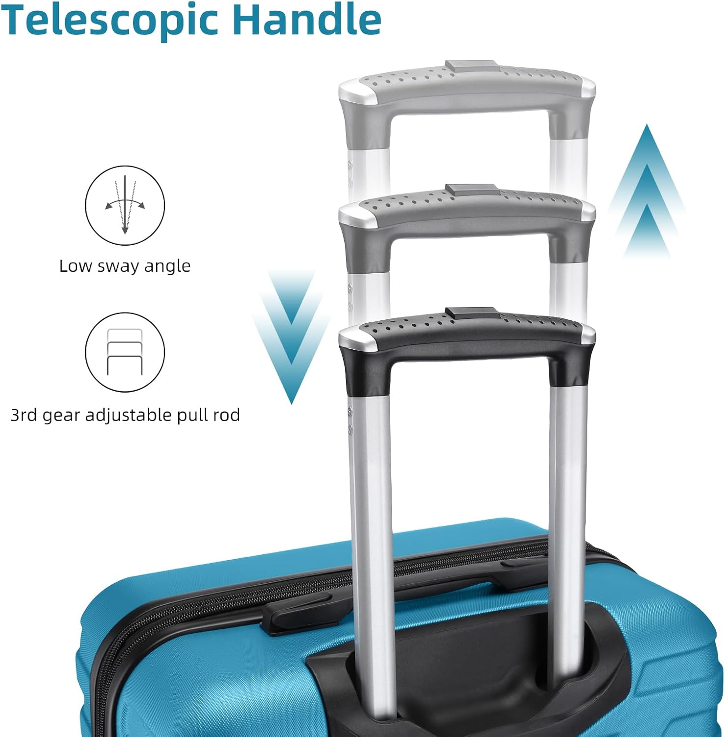 Luggage 6-piece hardshell expandable suitcase lightweight travel carry-on luggage set wourant