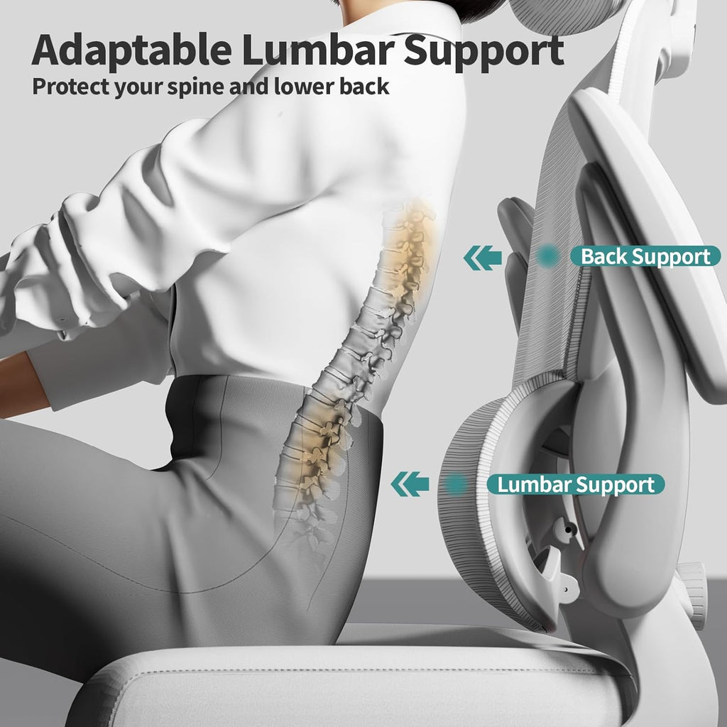 Office Chair Ergonomic Desk Chair, 330 lbs Home Mesh Desk Chair with Wheels, Comfortable Gaming Chair, High Back Office Chair wourant