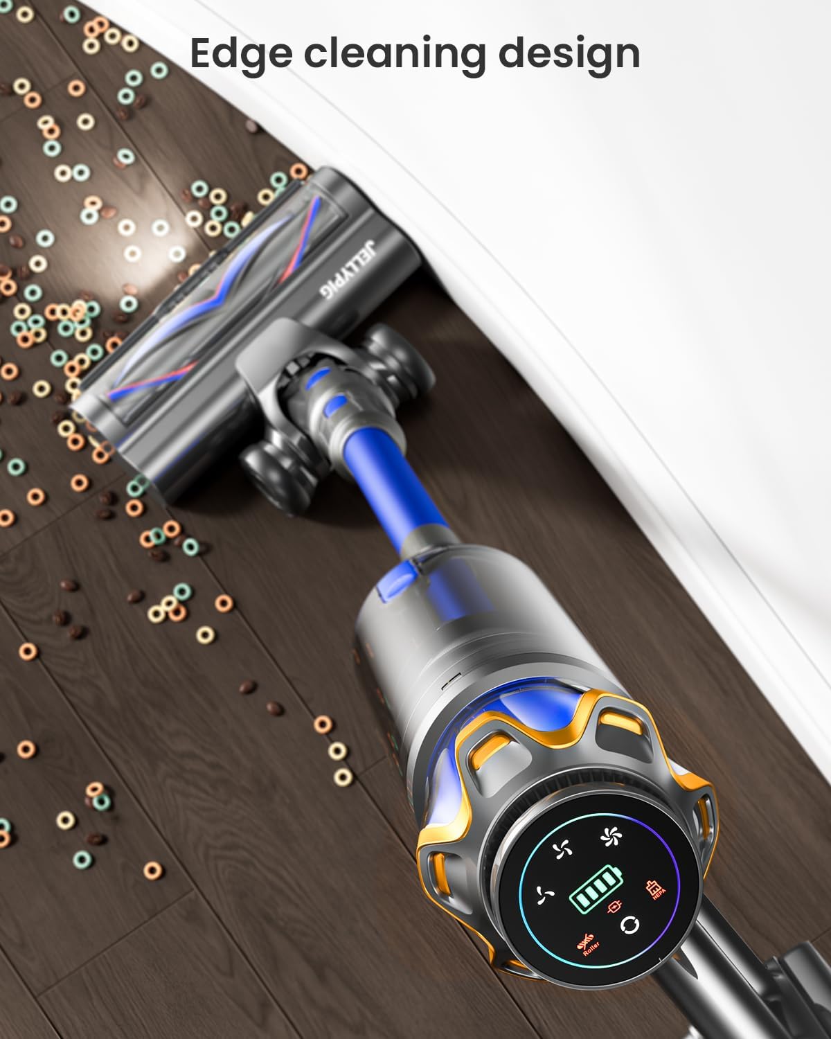 Cordless Vacuum Cleaner, Upgraded 650W 55KPA 70Mins Cordless Stick Vacuum Cleaner with Self-Standing and Touch Screen, Anti-tangle Wireless Vacumm, Vacuum Cleaners for Home/Pet Hair/Carpets/Floors woonhhop