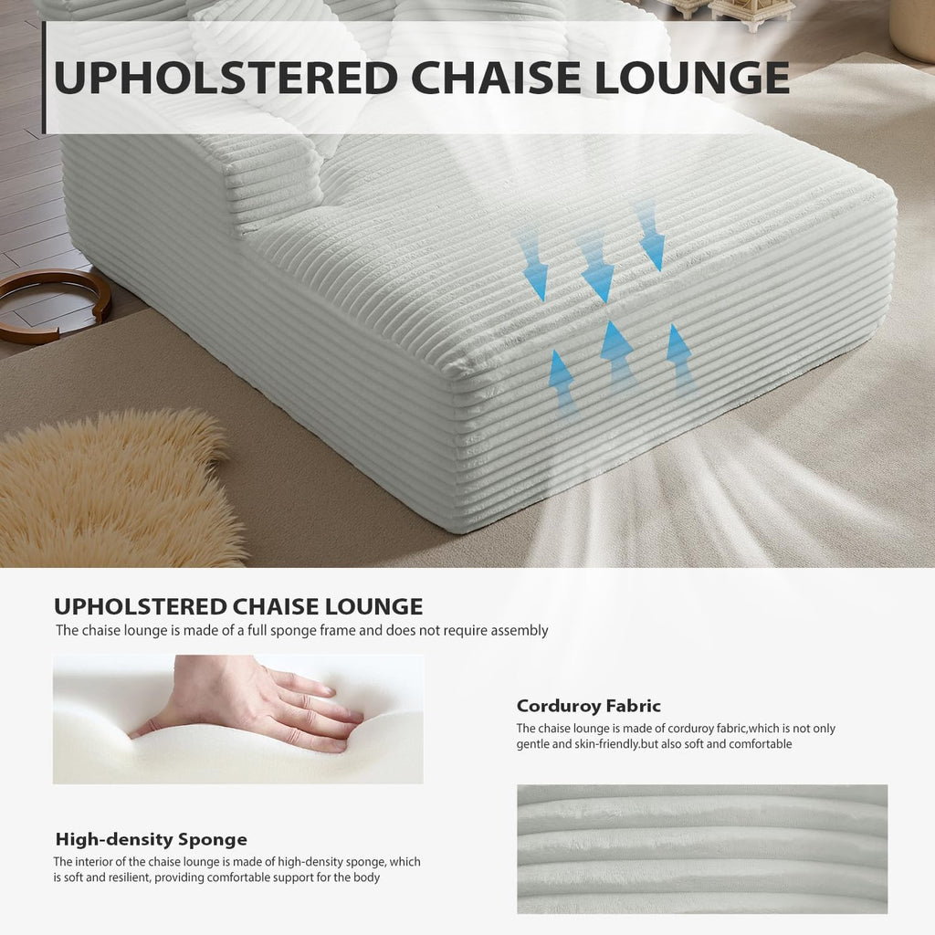 50-inch indoor recliner, oversized corduroy upholstered boneless sofa bed, deep sleeper sofa reading chair, cloud sofa, living room sofa wourant