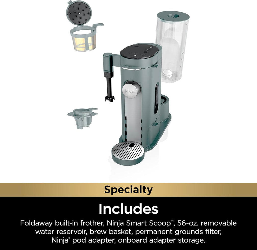 Ninja | Coffee Maker | Single Serve |Brew with Coffee Pods & Grounds| Compatible with K-Cup Coffee Pods | 4 Brew Styles, up to 24oz Cup Sizes & 56oz Removable Reservoir | Black | PB051 wourant