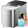 38lbs Per Day Countertop Ice Maker, 9 Ice Cubes in 3.5 Minutes, Self-Cleaning Portable Ice Machine with 2 Bullet Sizes for Kitchen, Camping, RV, and Party woonhhop