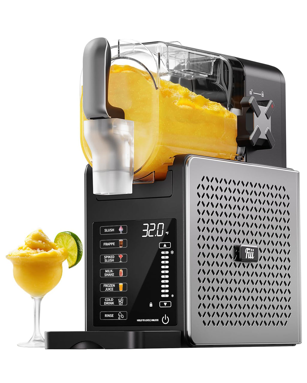 Fiii Slushie Machine 92 oz, Slushy Machine for Home, 6 Preset Programs, Quiet Operation, LED Display, Auto-Clean, No Ice Needed, Perfect for Milkshakes, Margarita Smoothie, Frappes and More wourant