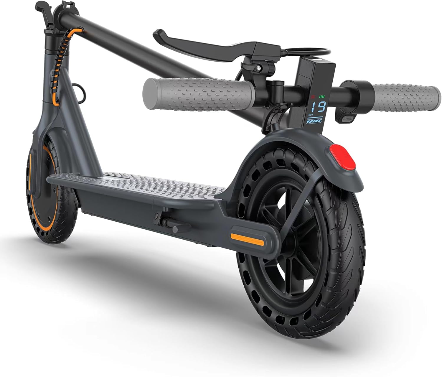 Electric Scooter, 350W/500W Powerful Motor, 8.5"/10" Solid Tires, 19/22Mph, 28/21/12 Miles Range,Dual Braking wourant
