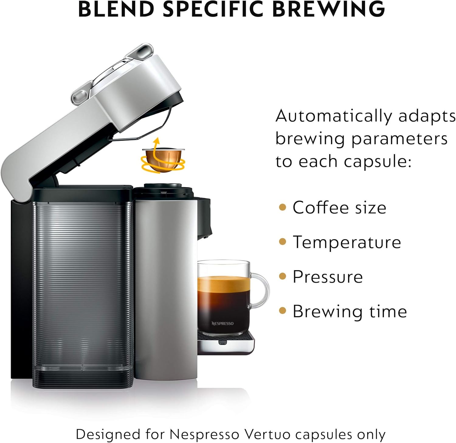 Nespresso De'Longhi Vertuo Coffee and Espresso Machine wourant