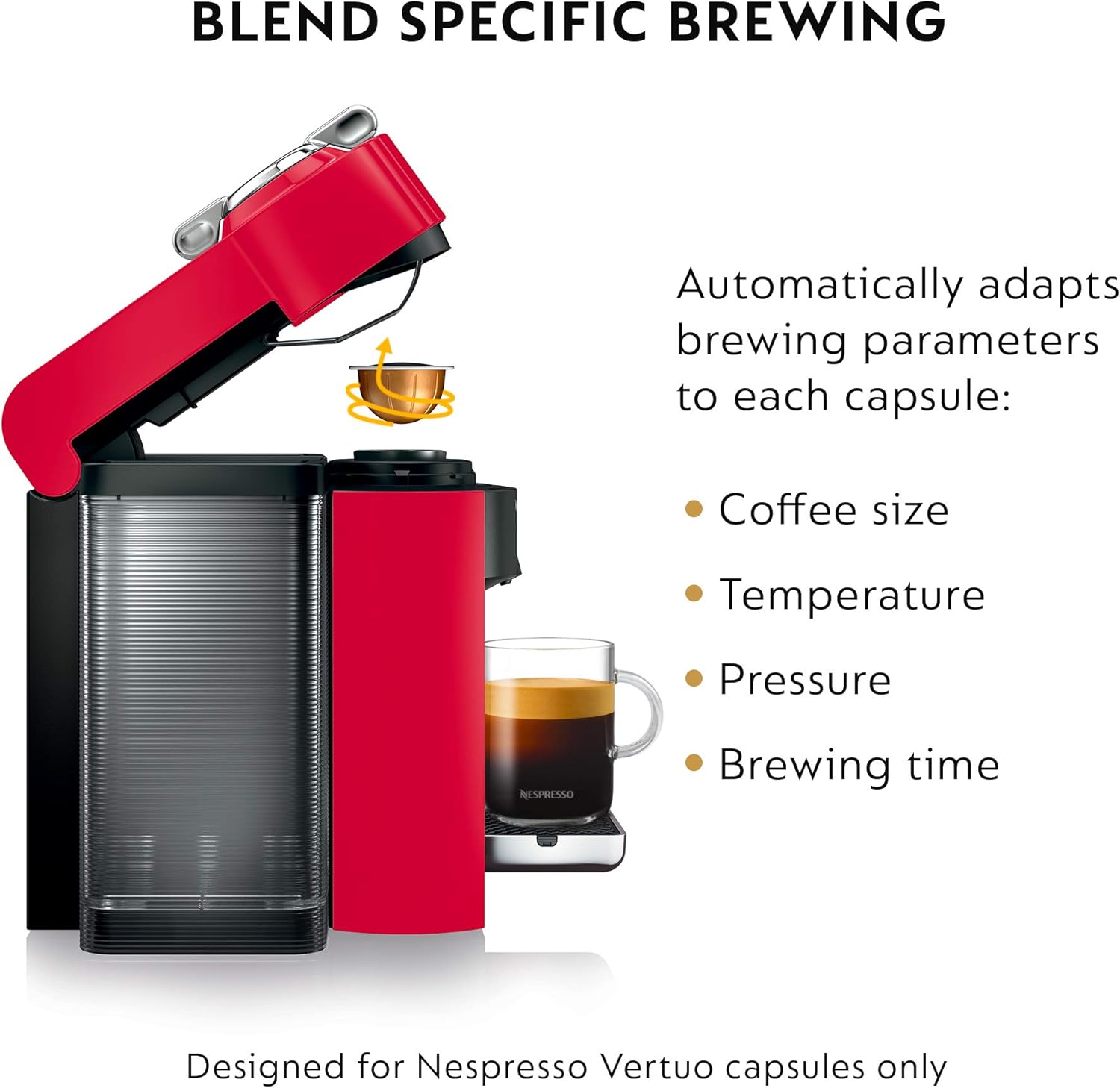 Nespresso De'Longhi Vertuo Coffee and Espresso Machine wourant