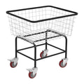 Wire Laundry Cart 4.5 Bushel, Rolling Laundry Basket with Wheels, Metal Commercial Wire Laundry Basket Cart with Galvanized Finish, Heavy Duty Large Steel Basket for Laundry Clothes Storage wourant