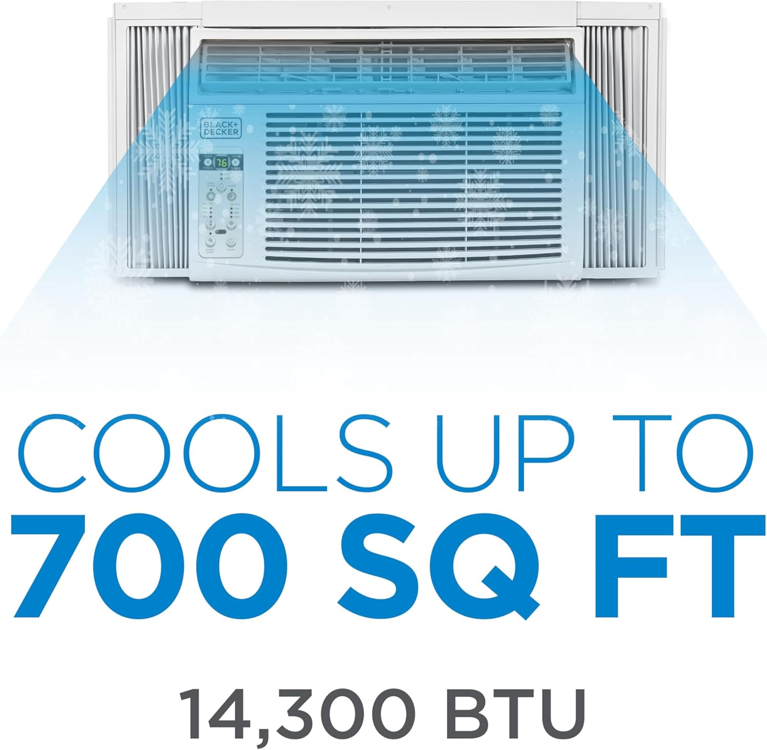 BLACK+DECKER Window Air Conditioner 5000 BTU, Cools Up to 150 Square Feet, AC Unit with Mechanical Controls, Manual Fan Only and Cool Settings, BD05MWT6, White wourant