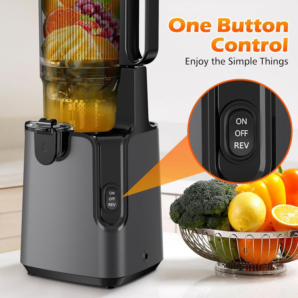 Juicer Machines with 5.8" Large Feed Chute Cold Press Juicer Slow Masticating juicer wourant