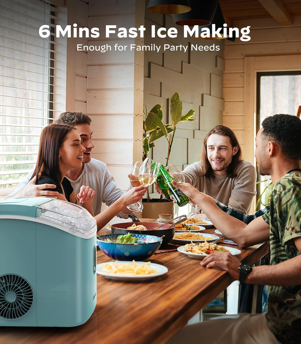 Nugget Ice Maker Countertop, Silonn Chewable Pellet Ice Machine with Self-Cleanin Function, 33lbs/24H Portable Ice Makers for Home Kitchen Officce, Black wourant