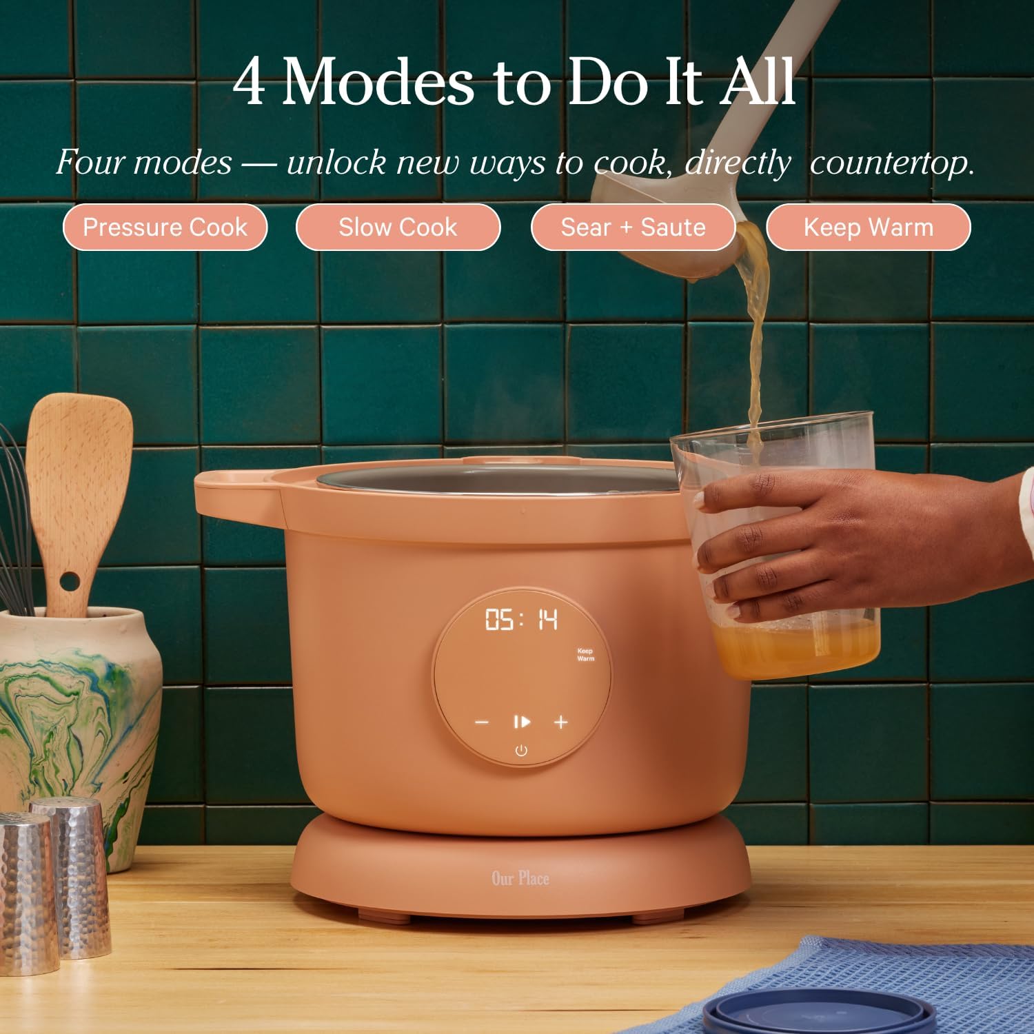 Our Place Dream Cooker | 6-quart Multicooker | 4 Versatile Modes | Pressure Cook, Slow Cook, Sear & Saute, Keep Warm | Hands-Free Steam Release | Tailored Control Panel | Steam wourant