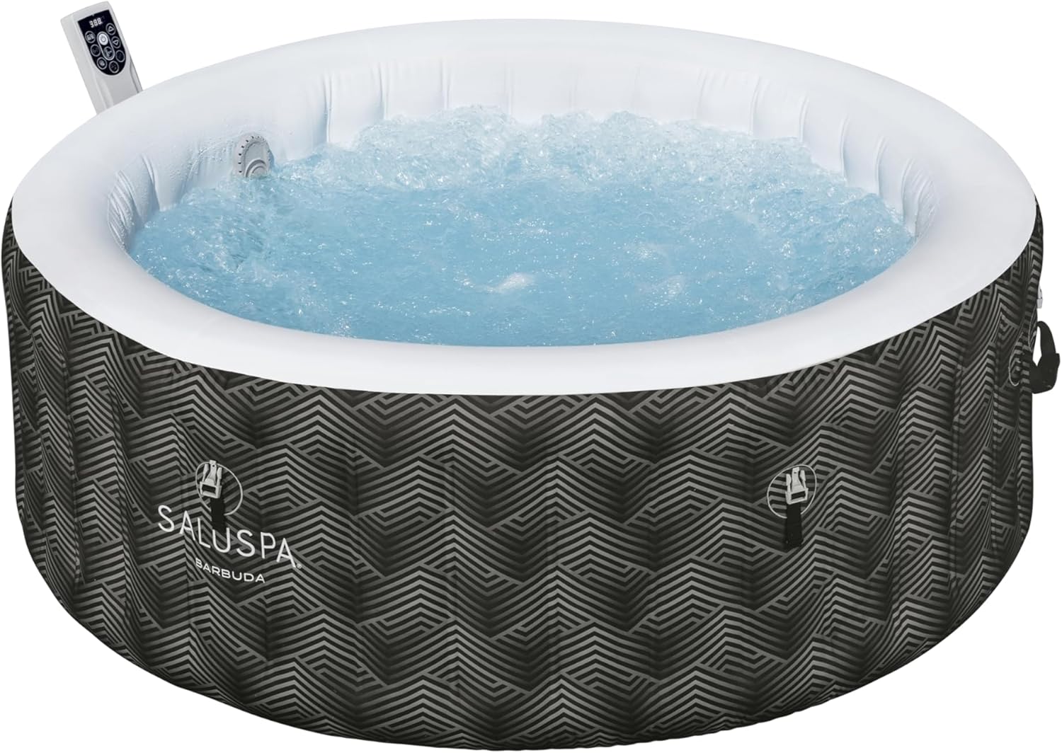 Bestway SaluSpa Miami EnergySense AirJet Inflatable Hot Tub Spa (71" x 26") | Portable Hot Tub with 2 Covers (1 Energy-Efficient Thermal Cover and 1 Standard Cover) | Fits Up to 2-4 Persons | Black wourant