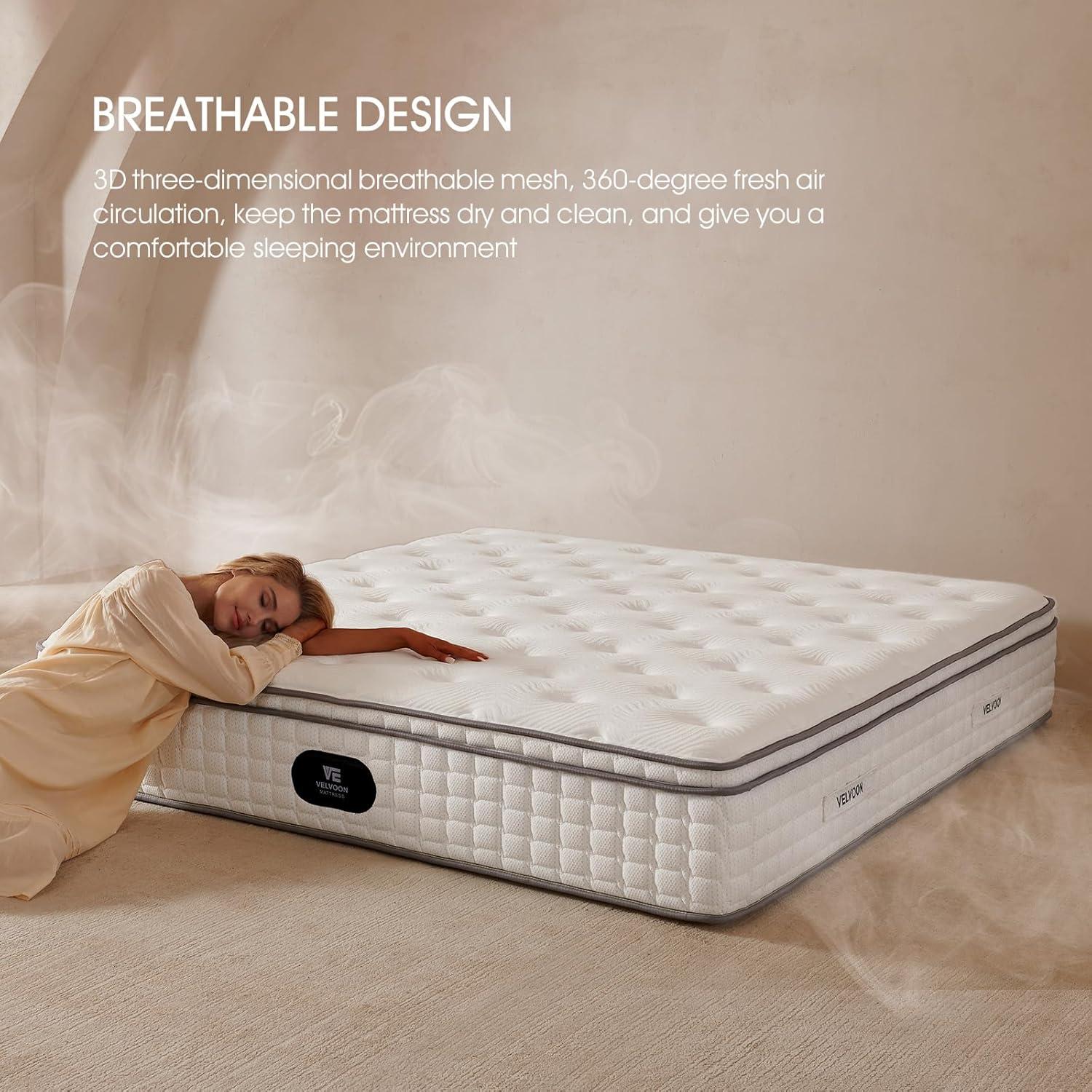 Queen Mattress,12 inch Cooling Gel Memory Foam Mattress,Cool Sleep,Pressure Relief with Medium Firm Support,Improves Sleep,CertiPUR-US Certified for Materials,No Fiberglass,Mattress in a Box woonhhop