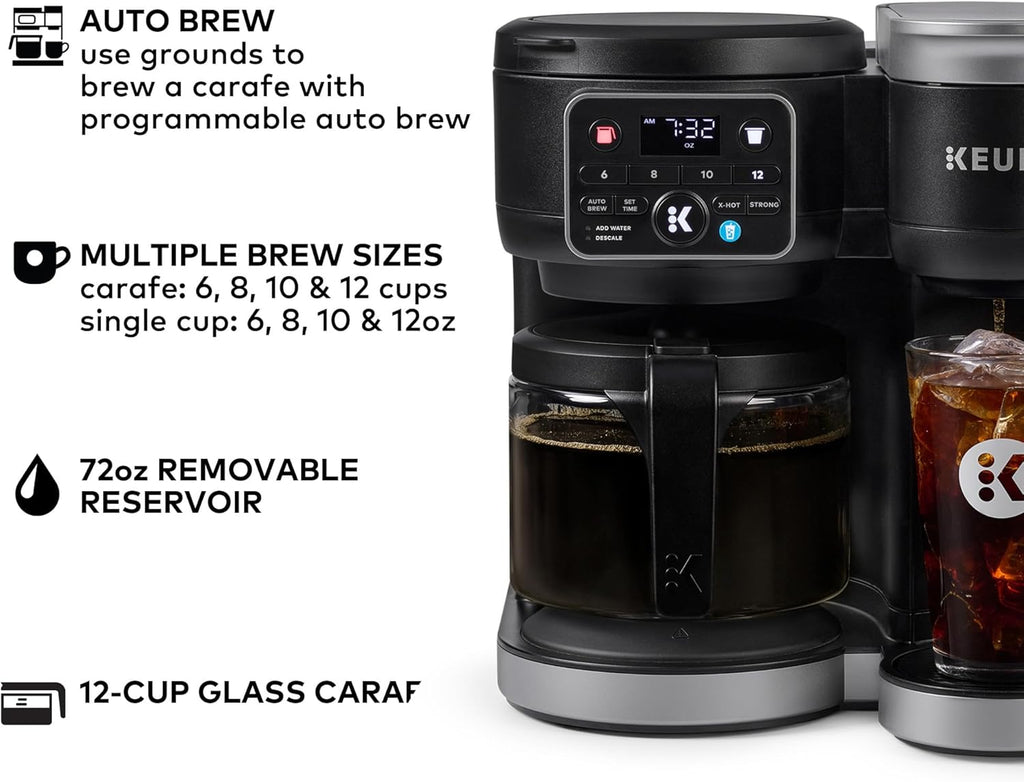 Keurig K-Duo Hot & Iced Single Serve & Carafe Coffee Maker MultiStream Technology 72oz Reservoir wourant