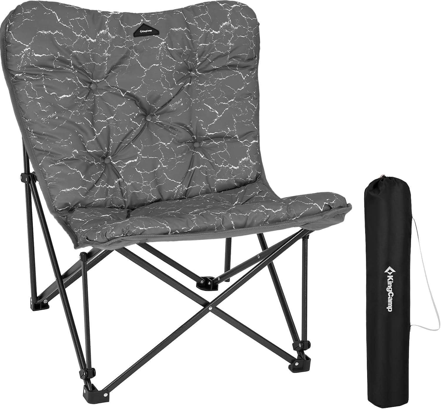 Butterfly chair, extra large thick comfortable camping chair, portable folding chair, 400 lb heavy duty seat wourant