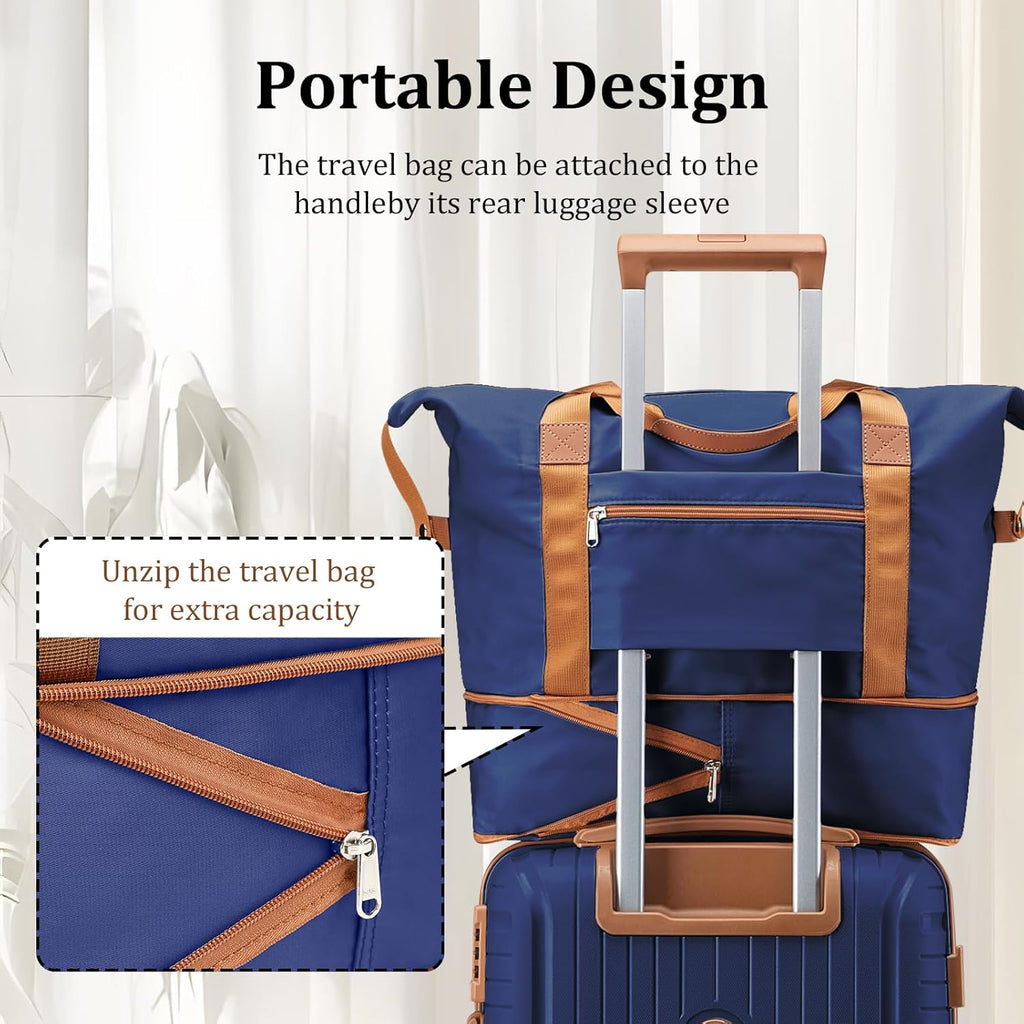 5-piece PP hardshell lightweight travel carry-on luggage set with dual spinner wheels and TSA lock wourant