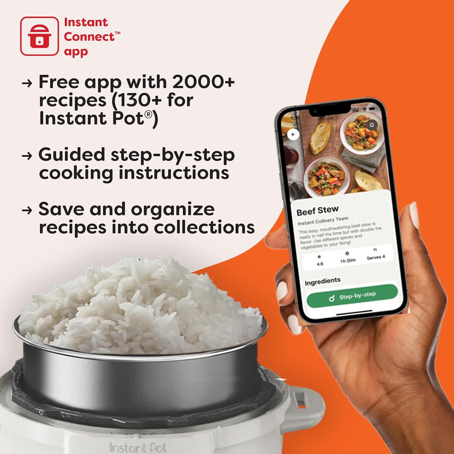 9-in-1 Multicooker, Pressure Cooker, Slow Cook, Rice Maker, Steamer, Sauté, Yogurt, Warmer & Sterilizer, Includes App With Over 800 Recipes, Stainless Steel, 6 Quarts wourant