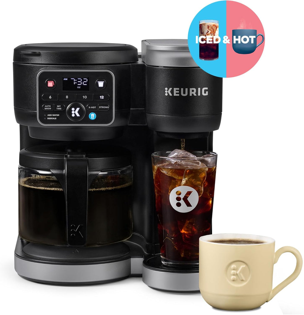 Keurig K-Duo Hot & Iced Single Serve & Carafe Coffee Maker MultiStream Technology 72oz Reservoir wourant