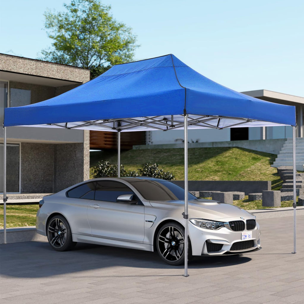 COBIZI 10x20 Heavy Duty Pop up Canopy Tent with 6 sidewalls Easy Up Commercial Outdoor Canopy Wedding Party Tents for Parties All Season Wind & Waterproof Gazebo with Roller Bag,Black(Frame Thickened) wourant