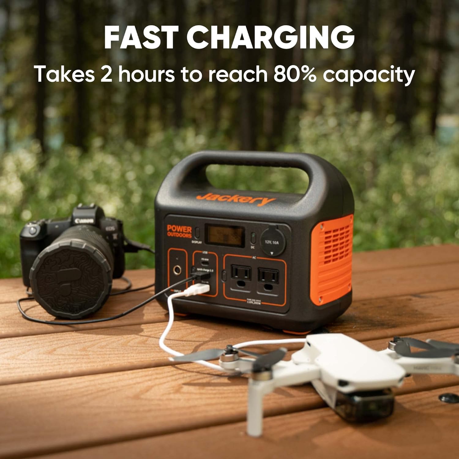 Portable Power Station Explorer 300, 293Wh Backup Lithium Battery, Solar Generator for Outdoors Camping Travel Hunting Blackout (Solar Panel Optional) wourant