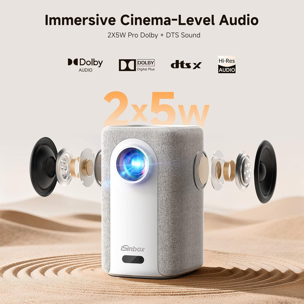 [Short Throw/1200ANSI/Built in Apps] 4K Outdoor Projector with WiFi and Bluetooth wourant