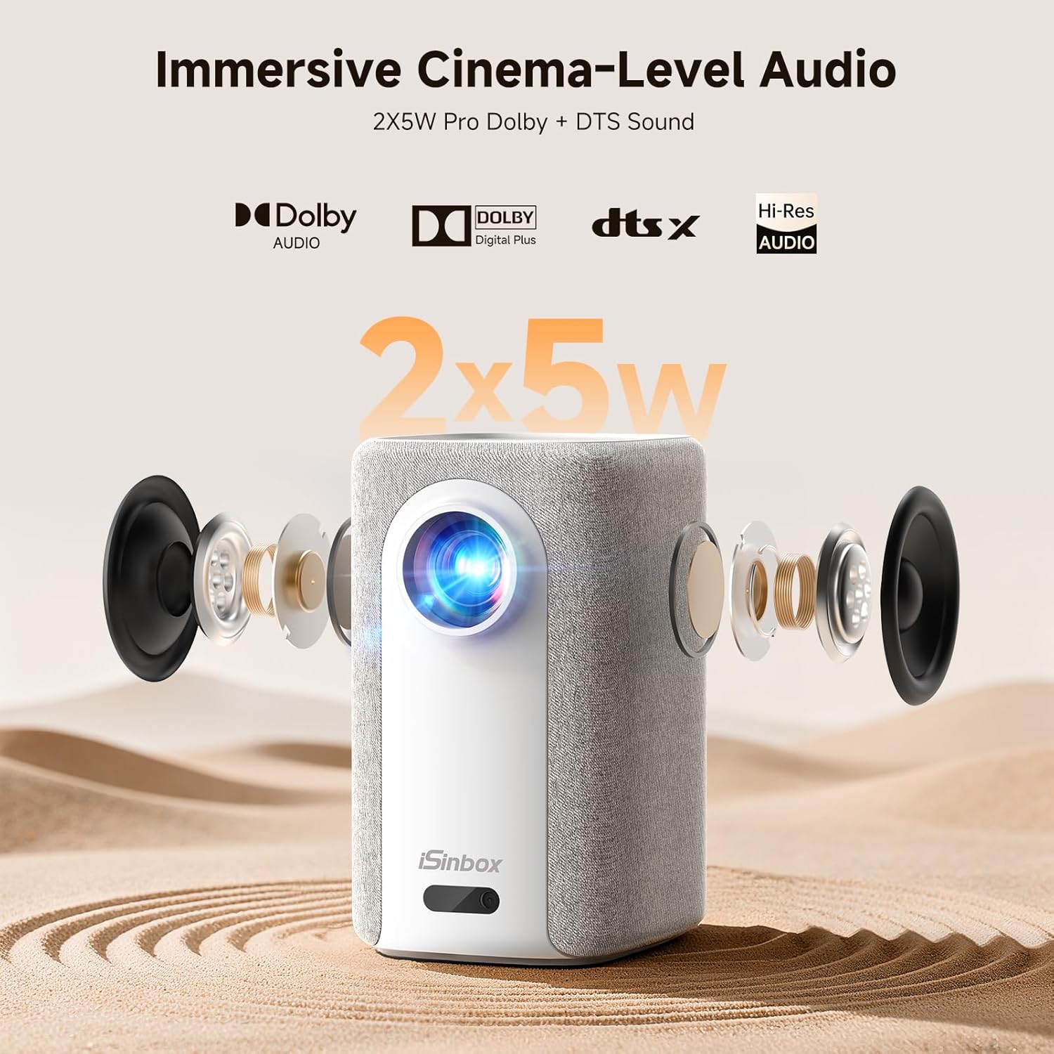 [Short Throw/1200ANSI/Built in Apps] 4K Outdoor Projector with WiFi and Bluetooth wourant