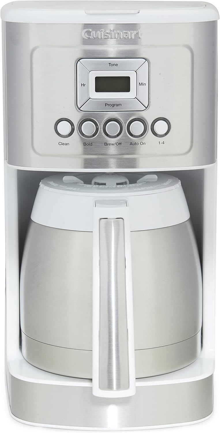 Cuisinart 12-Cup Coffee Maker, Programmable PerfecTemp Thermal Carafe Coffee Machine with 1-4 Cup Setting, Brew Strength Control and Brew Pause, Stainless Steel, DCC-3400NAS, Silver wourant