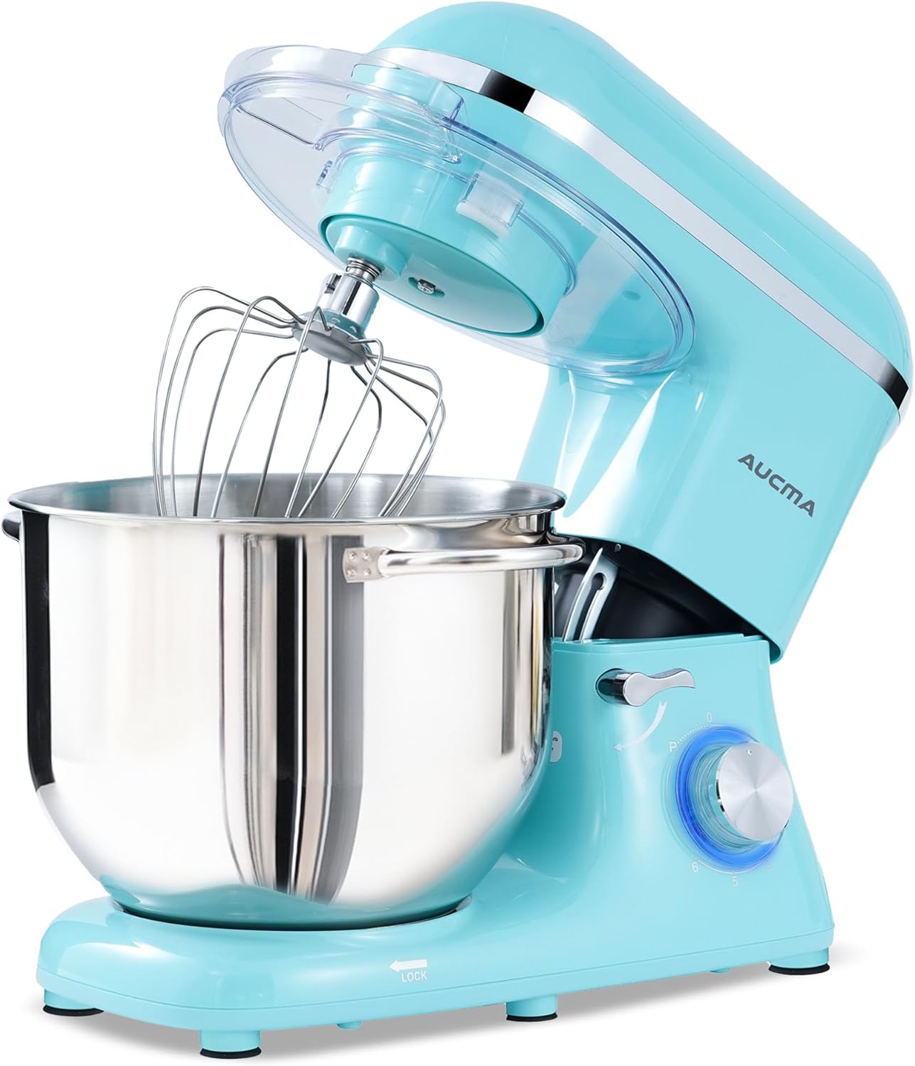 Aucma Stand Mixer,6.5-QT 660W 6-Speed Tilt-Head Food Mixer, Kitchen Electric Mixer with Dough Hook wourant