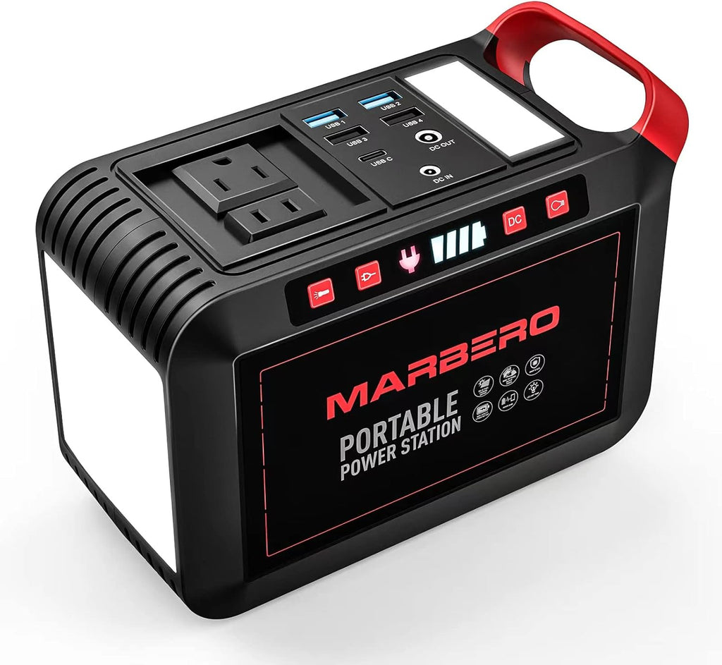 Portable Power Station 88Wh Camping Lithium Battery Solar Generator Fast Charging with AC Outlet 120W Peak Power Bank wourant