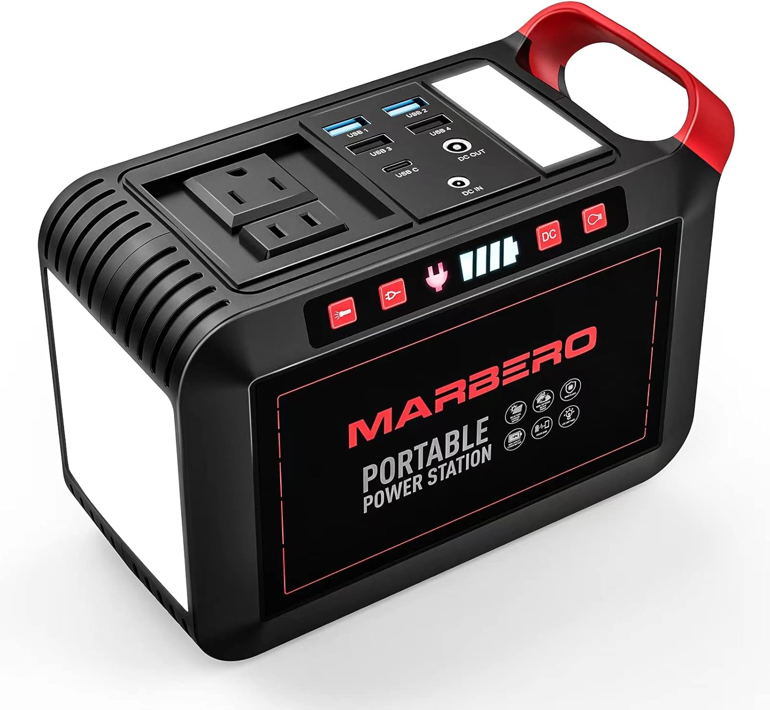 Portable Power Station 88Wh Camping Lithium Battery Solar Generator Fast Charging with AC Outlet 120W Peak Power Bank wourant