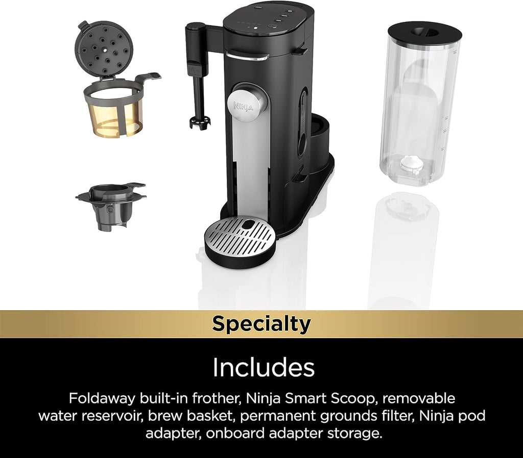 Ninja | Coffee Maker | Single Serve |Brew with Coffee Pods & Grounds| Compatible with K-Cup Coffee Pods | 4 Brew Styles, up to 24oz Cup Sizes & 56oz Removable Reservoir | Black | PB051 wourant