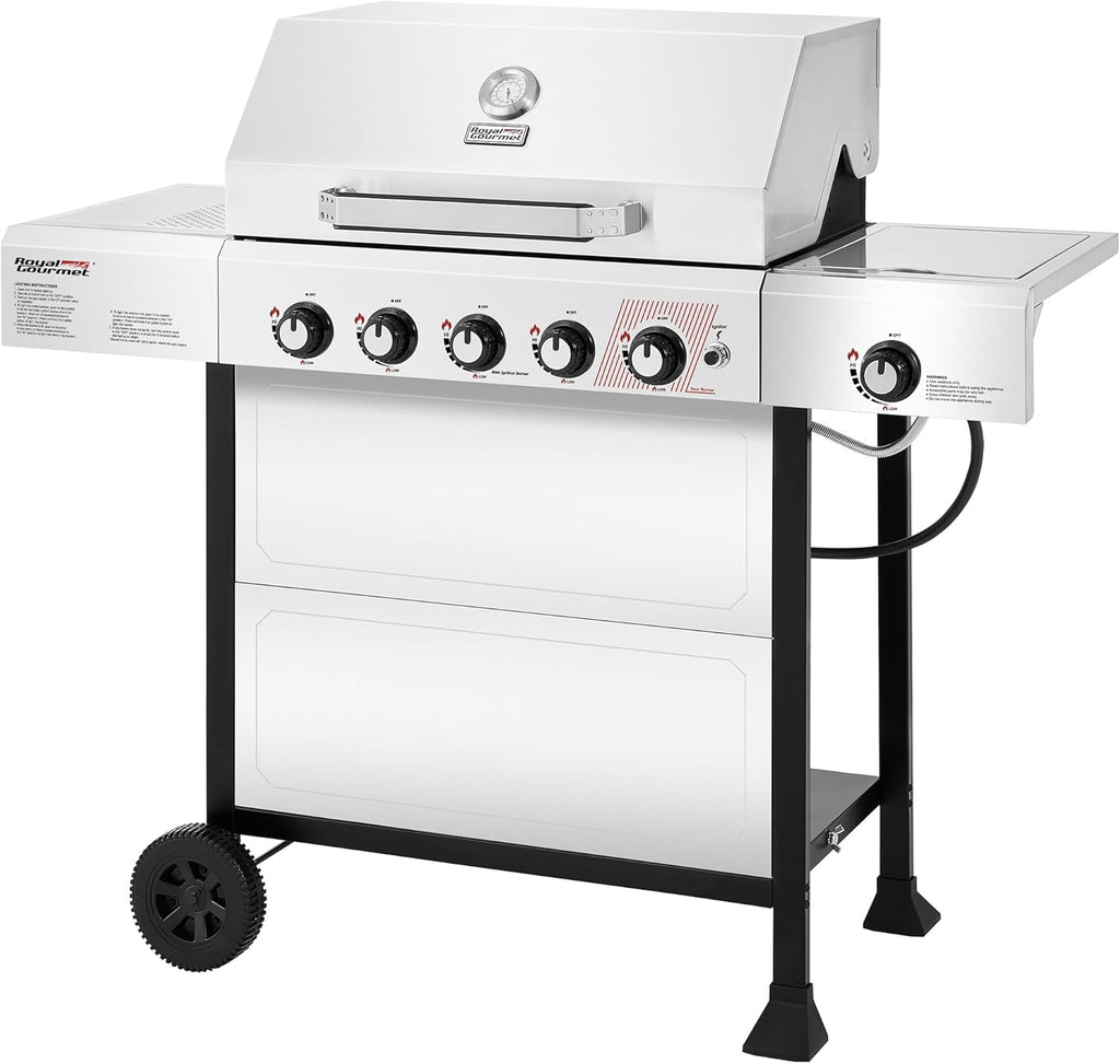 Royal Gourmet GA5401T 5-Burner Grill Liquid Propane Gas Grill with Side Burner wourant