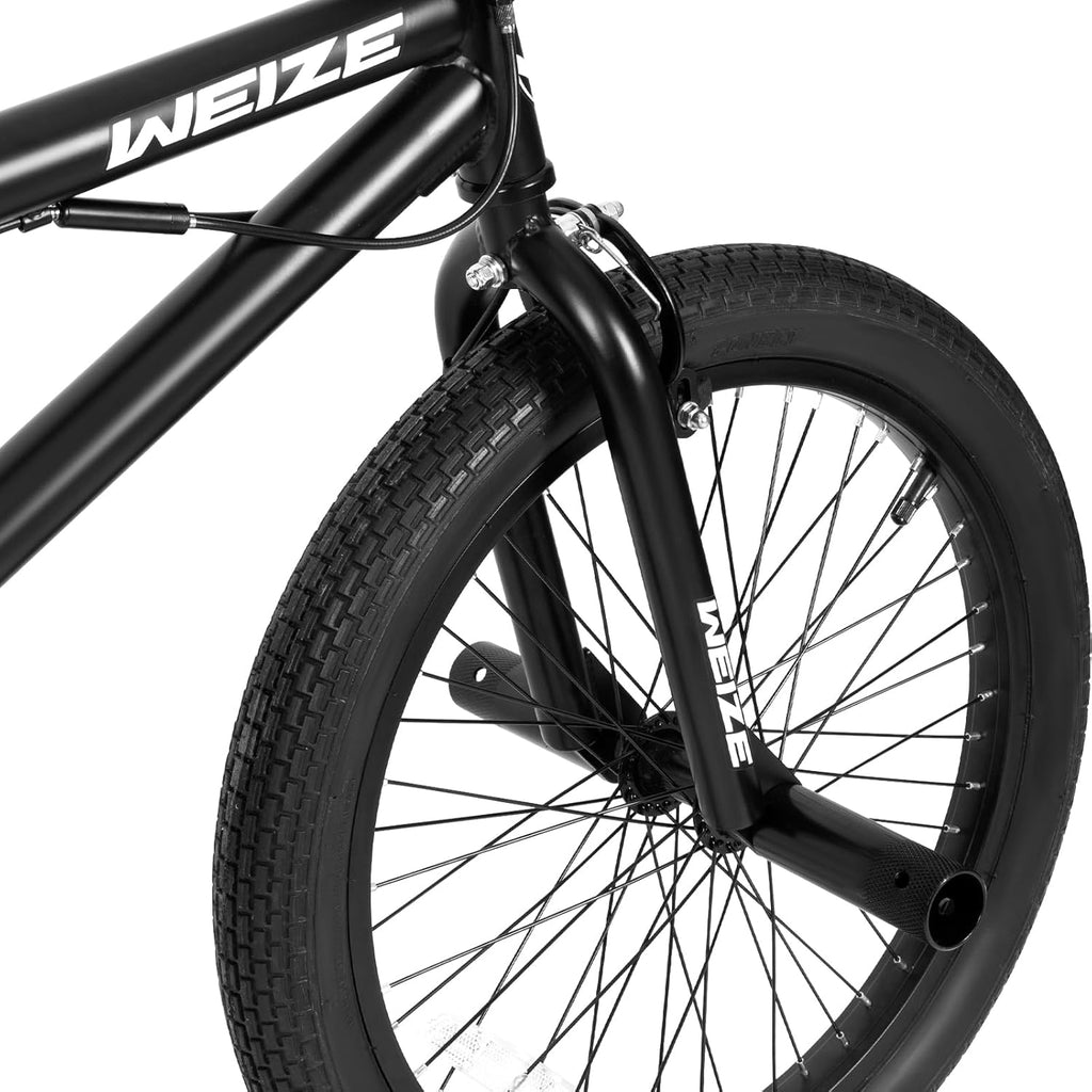 WEIZE Freestyle BMX Bicycle 20 Inch Stunt Bike for Kids and Adults Men and Women High Strength Steel Frame 360 Degree Rotor Freestyle wourant