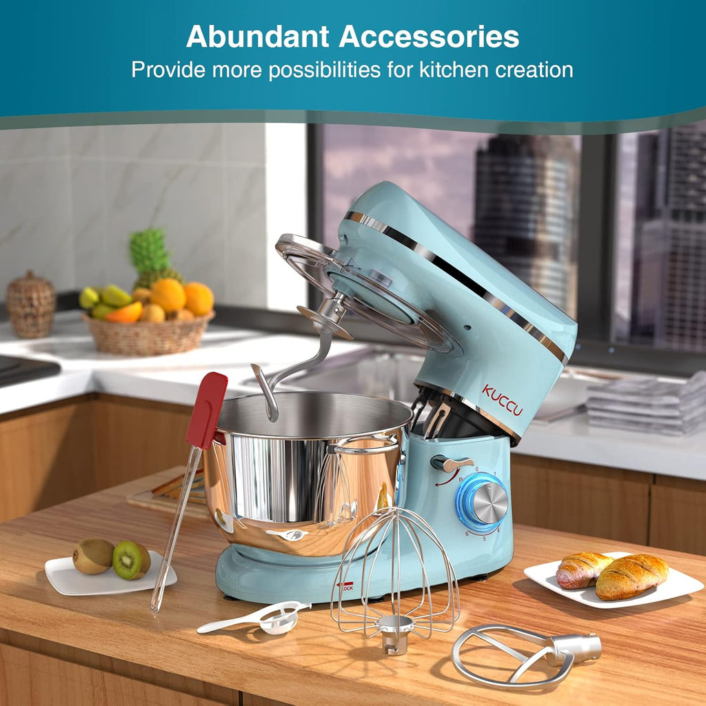 Stand Mixer 6.5 Qt 660W 6-Speed Tilt-Head Food Dough Mixer, Kitchen Electric Mixer with Stainless Steel Bowl,Dough Hook,Whisk, Beater, Egg white separator wourant