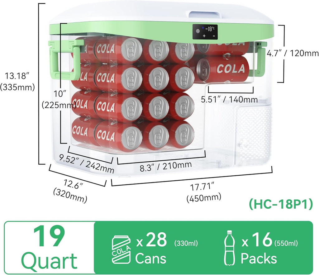Car Fridge Portable 12 Volt Refrigerator 23 Quart (22 Liter) Freezer Compressor Cooler 12V/24V DC wourant